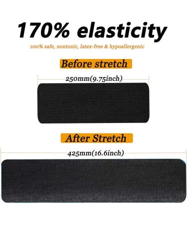 Anampion Kinesiotapes - 60 Waterproof Elastic Muscle Strips (5cm x 25cm) for Sports Training Knee Shoulder & Elbow Support - Black - Buy Online on GoSupps.com