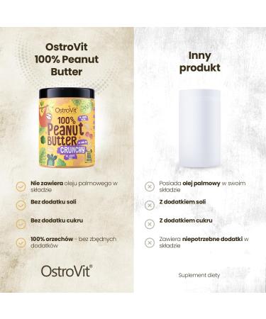OstroVit 100% Peanut Butter (1000g) Croustillant - Buy Online on GoSupps.com