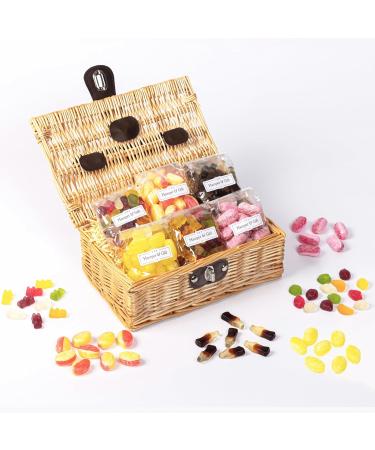 Sugar Free Sweet Hamper Gift Basket for Diabetics || Real Wicker Hamper || Unique Christmas Sugar Free Sweet Present for Men & Women || The Hamper & Gift Co. - Buy Online on GoSupps.com