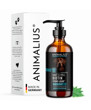 Animalius |Skin & Fell Biotin Liquid 500 ml |For dogs with zinc biotin MSM |In the event of itching hair loss change of fur for shiny and strong fur - Buy Online on GoSupps.com