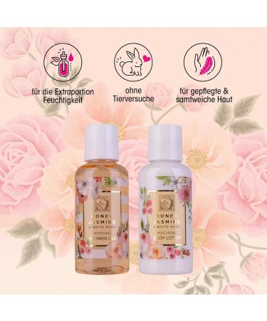 Accentra Women's Shower Set Gift Box - Honey Jasmine Care Set with Shower Gel & Body Lotion | Perfect for Valentine's Day Mother's Day & Christmas - Buy Online on GoSupps.com