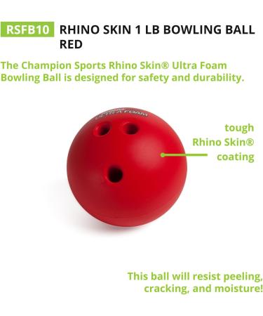 Champion Sports Red Foam Bowling Ball - Lightweight and Durable - Buy Online on GoSupps.com
