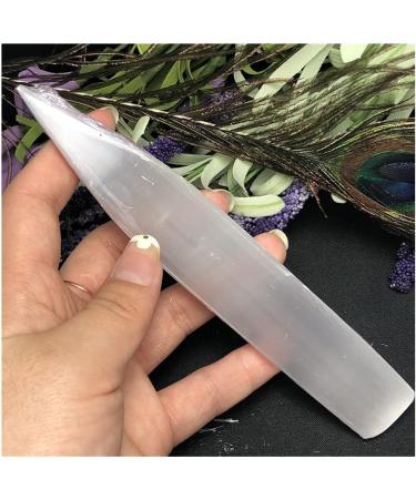 JUKUCKV Selenite Crystal Wand - Healing Spiral Massage Stick for Spiritual Support & Cleansing | International Shipping - Buy Online on GoSupps.com
