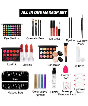Fenshine All In One Makeup Kit for Women - Essential Starter Bundle with Eyeshadow Palette, Lipstick, and Brush Set (KIT005) - Buy Online on GoSupps.com