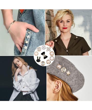 70 Pcs Double Faux Pearl Brooch Pins Set for Women - Fashion Cover Up Buttons and Dress Decoration Accessories - Buy Online on GoSupps.com