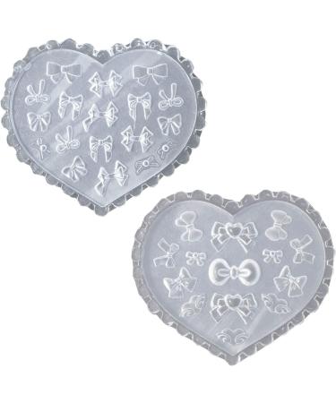 MCAORI Bowknot Nail Art Silicone Mold 3D Nail Casting Molds Embossed Nail Stencils Sculpture Mould Decorations for Manicurist - Buy Online on GoSupps.com
