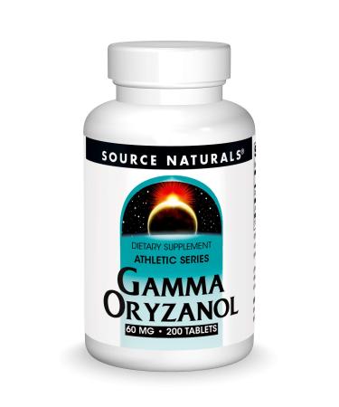 Source Naturals Gamma Oryzanol Athletic Series Dietary Supplement SUitable for Vegetarians 60 MG - 200 Tablets 200 Count (Pack of 1) - Buy Online on GoSupps.com