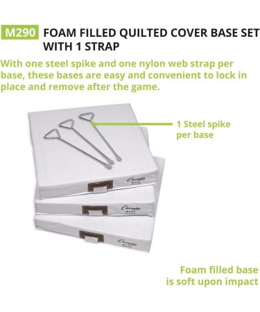 Champion Sports Foam Filled Nylon Cover Baseball Base Set - Quilted Cover with 1 Strap - 14 x 14 x 2 - Buy Online on GoSupps.com