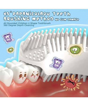 U Shaped Toothbrush for Kids | Manual Whitening Silicone Brush Head | Multicolor Infant Toothbrush - Buy Online on GoSupps.com