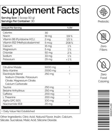 Performa Supplements Ignite Pre-Workout with Beta-Alanine Caffiene Citrulline and Alpha GPC Including Natural Flavoring and Zero Food Coloring- 30 Servings Summer Peach - Buy Online on GoSupps.com