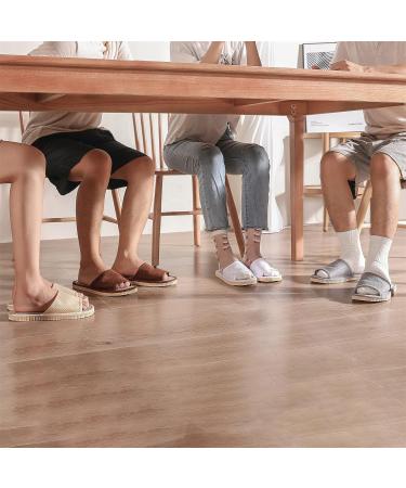 8 Pairs Disposable Open Toe Slippers for Guests - Comfortable & Washable - Multi-Color Casual Spa Slippers for House, Hotel, and Travel - Universal Size - (4 Medium + 4 Large Size, 4 Colors) - Buy Online on GoSupps.com
