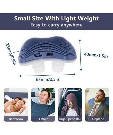 Electric Anti Snoring Device | Adjustable Speed | Comfortable Sleep Aid | Blue Silicone Air Purifier | Size 6.5x4x2.5cm - Buy Online on GoSupps.com