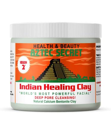 Aztec Secret  Indian Healing Clay 1 lb  Deep Pore Cleansing Facial & Body Mask  The Original 100% Natural Calcium Bentonite Clay  New Version 2