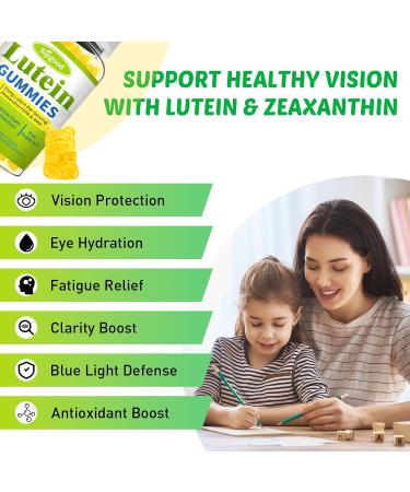 Lutein and Zeaxanthin Supplements Gummies with Astaxanthin & Bilberry Extract - Eye Vitamins with Omega-3, Vitamins A, C, E, D3 & Zinc for Vision Health - Sugar Free, Mango Flavor, 120 Count 60 Count (Pack of 2) - Buy Online on GoSupps.com
