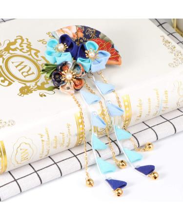 Buy Japanese Hairpin Long Tormented Hair Clip - Classic Kimono & Hanfu Hair Jewelry - Blue (1 Piece) - Buy Online on GoSupps.com