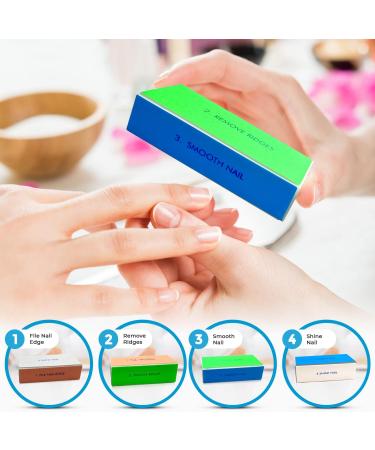 Nail Files Nail Buffer Blocks 10 Great Nail Buffer Prep for Nail Glitter & Gel Nail Art Nail Buffer Block for Natural Nails Professional Nail File Buffer Block Nail Set UK Company 4 Way Buffing Block - Buy Online on GoSupps.com