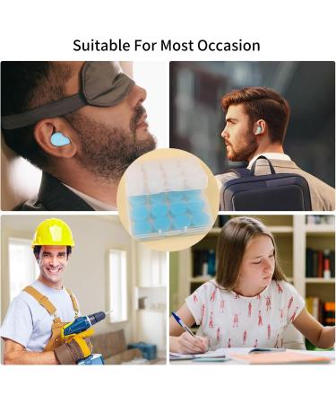 24PCS Silicone Ear Plugs - Reusable Waterproof Noise Cancelling Earplugs for Sleeping Swimming Concerts | 32dB Protection - Travel Must-Have - Buy Online on GoSupps.com