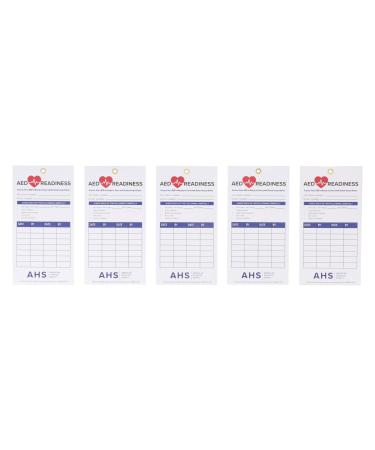 American Hospital Supply Aed Readiness Cards Etui with 5/25 cards each -AED inspection card for efficient checklist comfortable maintenance |health and safety