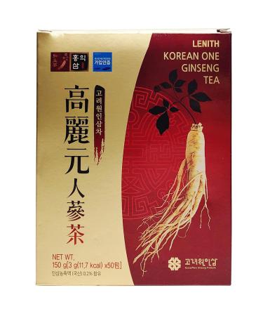 LENITH Korean Panax Ginseng Roots Extract Granules Tea 50T 150g (3g X 50 bags)