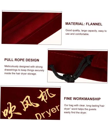 Beavorty 2 Pcs Hair Dryer Storage Bag Duffle Bag for Travel Drawstring Wash Bag Log in Jewelry Organizer Tool Claretx2pcs 30x26cmx2pcs - Buy Online on GoSupps.com