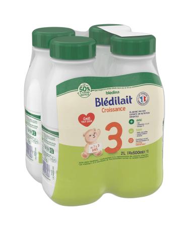 Bl dina - Bl dilait - Milk Growth 3rd Age - Liquid Milk for Babies - From 1 to 3 Years - 4x500mL