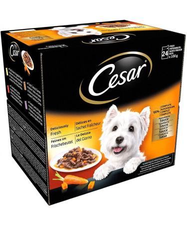 MARS Cesar Deliciously Fresh Pack of 4 Dog Pouches in Sauce 12 x 100 g