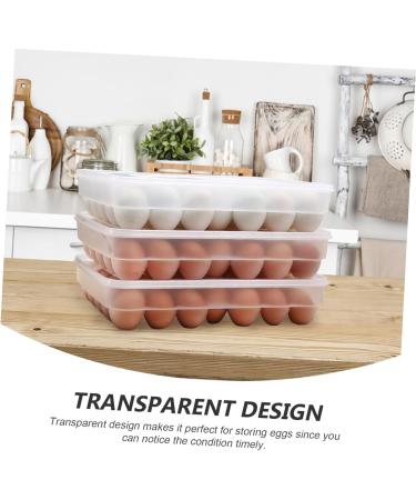 34 Egg Preservation Box Plastic Container Fridge Egg Holder Tray Plastic Egg Tray With re-usable - Buy Online on GoSupps.com