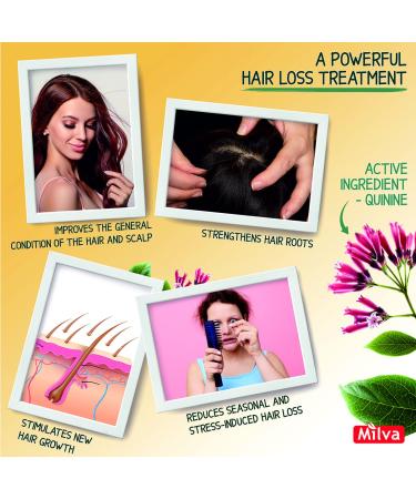 Milva Chinin Shampoo for Hair Loss | Quinine Hair Growth Shampoo | 200ml - Effective Hair Care for Men & Women - Buy Online on GoSupps.com
