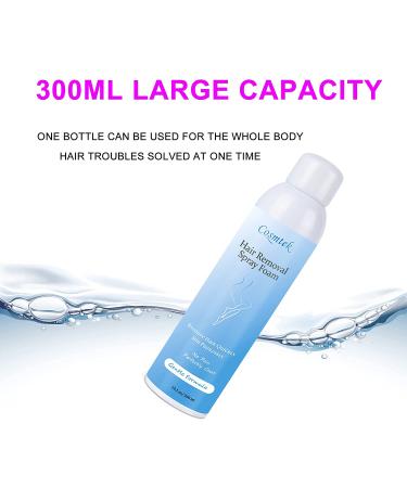 300ml Hair Removal Spray Foam for Women & Men - Painless Depilatory for Pubic Area, Bikini, Body, Legs, and Armpit - Natural Gentle Formula - 10.1 Fl Oz Cucumber - Buy Online on GoSupps.com