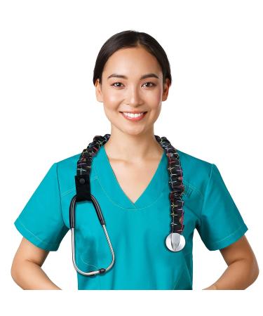 Stretchy Stethoscope Cover - Rainbow EKG Design - Universal Fit - Patented USA - 1 Pc - Buy Online on GoSupps.com