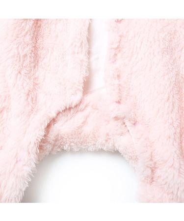Haokaini Newborn Bear Warmer Snowsuit | Hooded Cotton Fleece Romper for Baby Girls Boys 3-6 Months - Pink - Buy Online on GoSupps.com