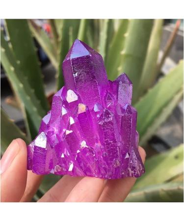 Natural Crystal Rough Beautiful Purple Flame Aura Stone Quartz Crystal Cluster Home Decoration - Buy Online on GoSupps.com