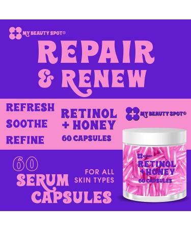 My Beauty Spot Facial Serum Capsules - 60pcs Anti-Aging Vitamin C Hyaluronic Acid & Retinol Collagen Serum for Fine Lines & Wrinkles - Buy Online on GoSupps.com