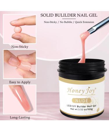 Honey Joy Nude Builder Nail Gel 100g/3.5oz - Nail Extension Sculpting Gel for LED/UV - Nail Art Manicure HJ-GEL005-Nude Yellow - Buy Online on GoSupps.com