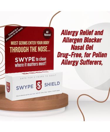 Swype Shield Nasal Gel - Drug-Free Allergen Blocker for Pollen Allergy Relief Ideal for Airplane Travel - Unscented 180+ Applications 0.27 oz (Pack of 1 - Buy Online on GoSupps.com