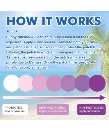 UV Detection Stickers for Sunscreen 16 UV Stickers for Sunscreen Know When to Reapply Sunscreen to Help Prevent Sunburn 4 Pattern Types for Girls & Boys - Buy Online on GoSupps.com