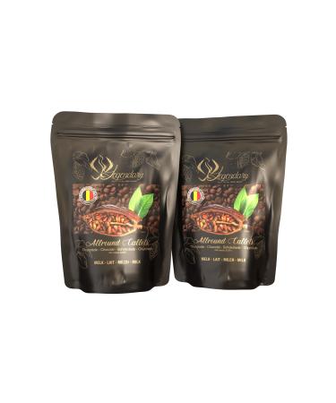 Legendary its all about beans CALLETS MILK Original pastilles drops of pure Belgian milk chocolate ideal for hot chocolate and much more MILK 2 x 1 kg