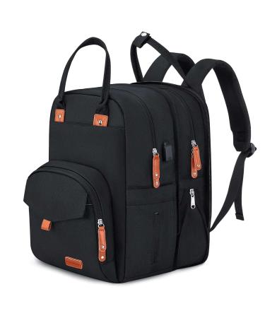 Large Diaper Bag Backpack - Black