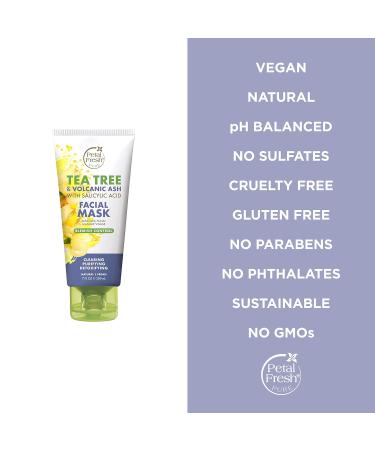 Petal Fresh Tea Tree & Volcanic Ash Facial Mask - Blemish Control Vegan & Cruelty-Free Skincare - 7 oz - Buy Online on GoSupps.com