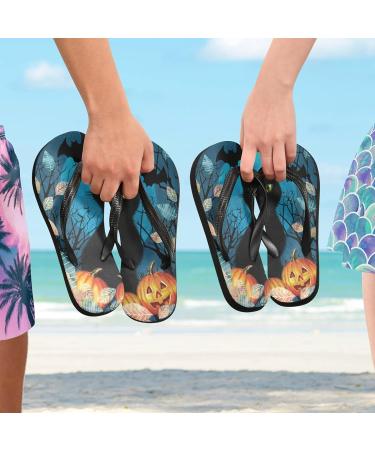 Mnsruu Halloween Cat Kitten Flip Flops - Maple Leaf Sandals for Home Spa Travel | Stylish Slippers for Men & Women - Buy Online on GoSupps.com