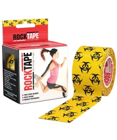 Rocktape Kinesiology Tape Athletes Water Resistant Reduce Pain & Injury Recovery 5cm x 5m Uncut BioHazard