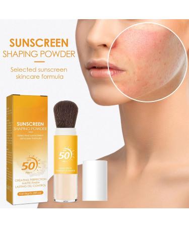 Buy SPF 50 Mineral Sunscreen Setting Powder - Oil Control Matte Finish Long Lasting - Lightweight Concealer Brush - International Shipping - Buy Online on GoSupps.com