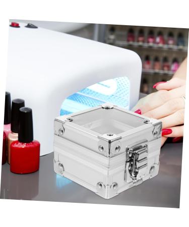 Nail Art Storage Box Drill Organiser Manicure Drill Box Storage Box for Manicure Polisher Nail Drill Organiser Tool Holder Zinc Alloy Grinding 9.00X7.50X6.00CM silver - Buy Online on GoSupps.com