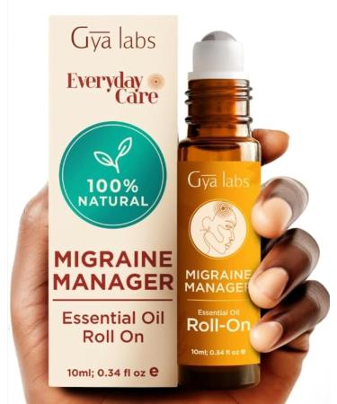 Eucalyptus & Migraine Manager Roll On Set - Essential Oils Aromatherapy Roll On with Essential Oil Set - 2x0.34 fl oz - Gya Labs - Buy Online on GoSupps.com