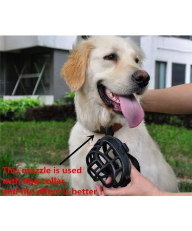 Jyhy Silicon Rubber Dog Muzzle | Anti-Chewing Soft & Adjustable | Breathable Safety Mask for Small/Medium Dogs (Black 5.5# - 34-37cm) - Buy Online on GoSupps.com