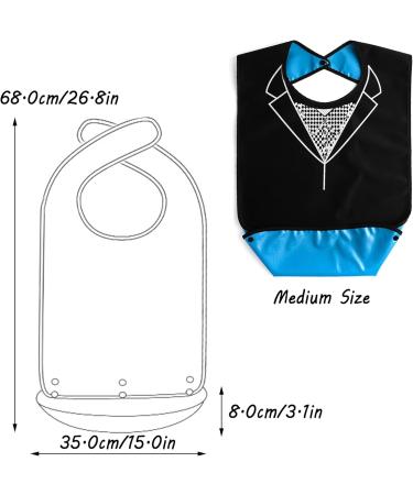 Buy Longhao Adjustable Silicone Bibs for Adults - Clothing Protection with Crumb Catcher - Stylish Small Black Design - Buy Online on GoSupps.com