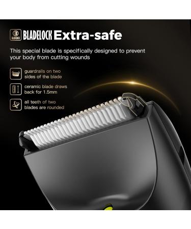 ENSSU Hair Clippers for Men - Skin-Safe Beard Trimmer with Wireless Charging & Ceramic Blade - Rechargeable Electric Razor for Body Grooming - Buy Online on GoSupps.com
