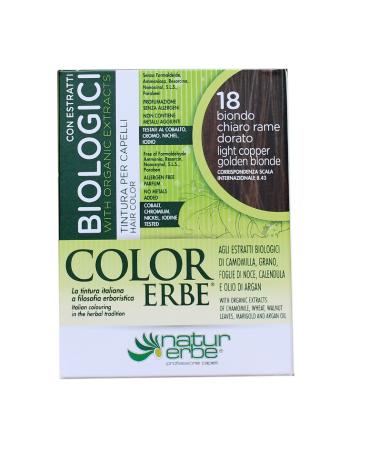 naturerbe Color Herb Extracts Bio Dyeing 18 Light Blonde Copper Gold