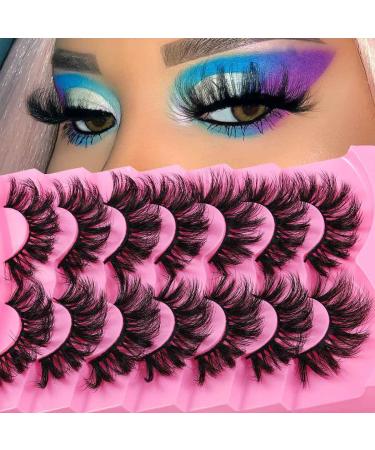 Uranian 20mm D Curl False Eyelashes - Long, Dramatic, Volume Fake Lashes for Women - 7 Pairs - Buy Online on GoSupps.com