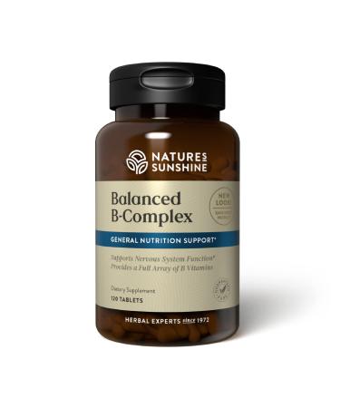 Nature's Sunshine Balanced B Complex 120 Tablets | B Complex Vitamins to Support Digestion and Nervous System Health with Vegetarian Formula
